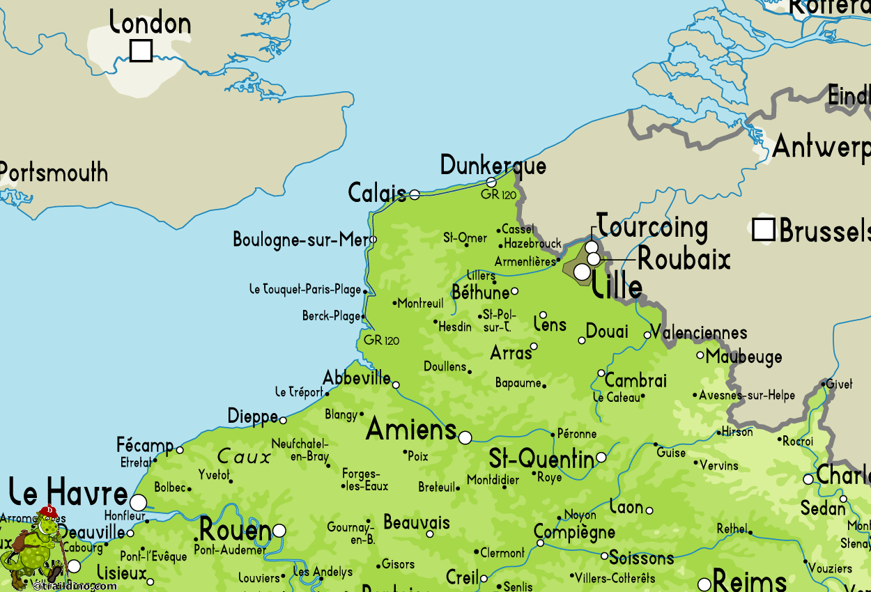 north france map