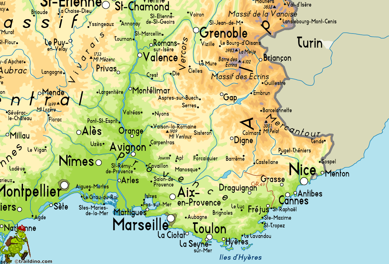 MAP OF PROVENCE FRANCE - Recana Masana