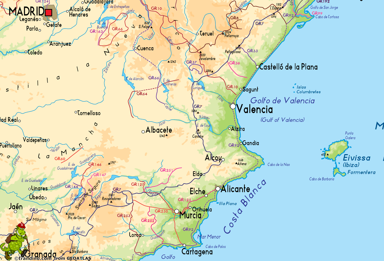 valencia spain map