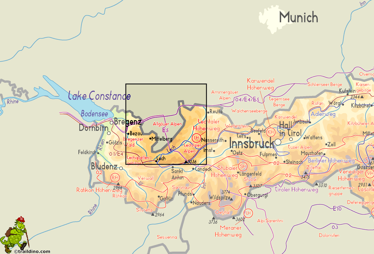 Map Allgäuer Alpen
