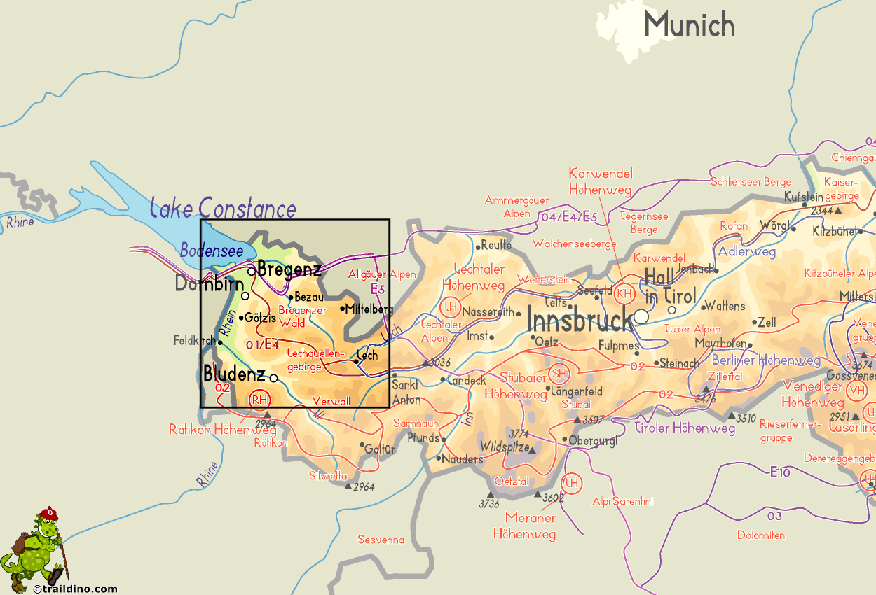 Map Bregenzer Wald