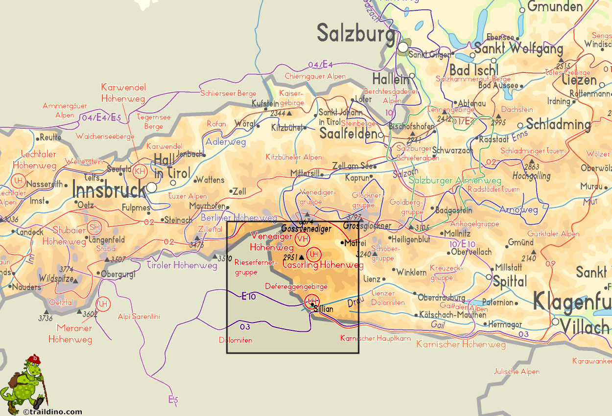 Map Defereggengebirge