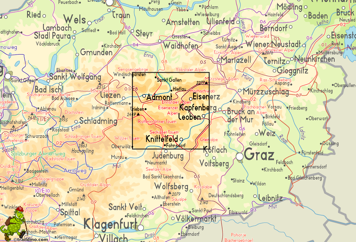 Map Eisenerzer Alpen