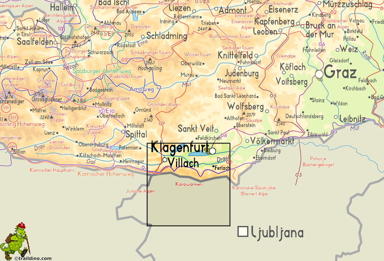 Map Karawanken