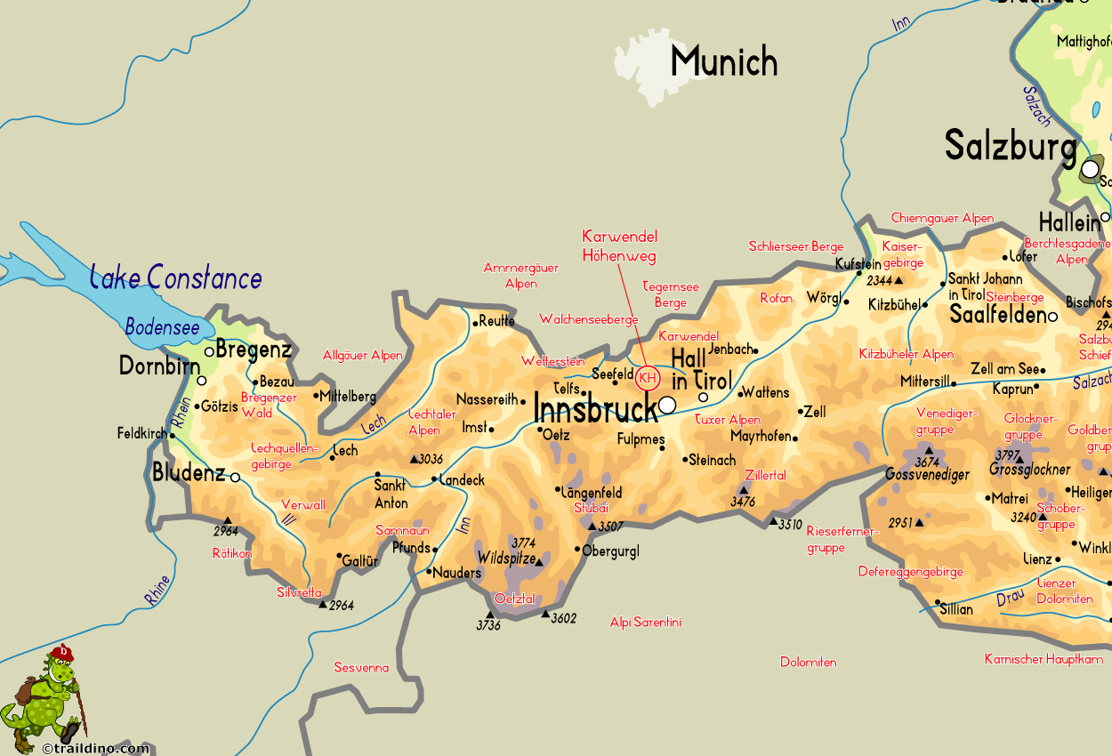 Map Karwendel Höhenweg