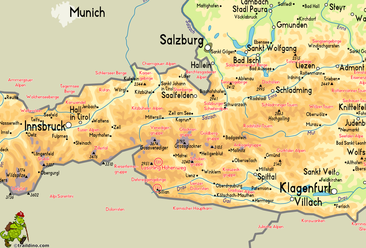 Map Lasörling Höhenweg