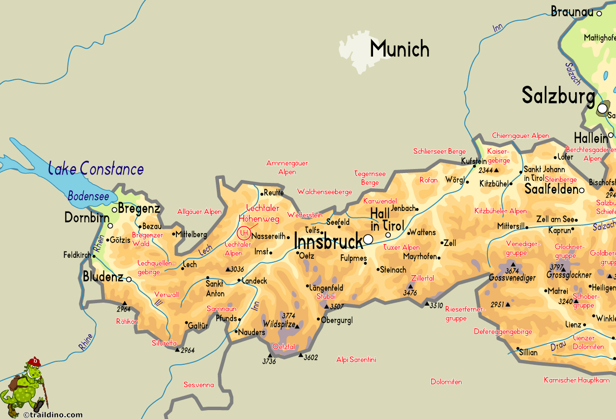 Map Lechtaler Höhenweg