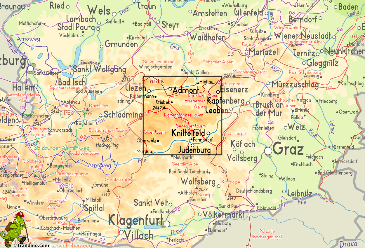 Map Rottenmänner Tauern