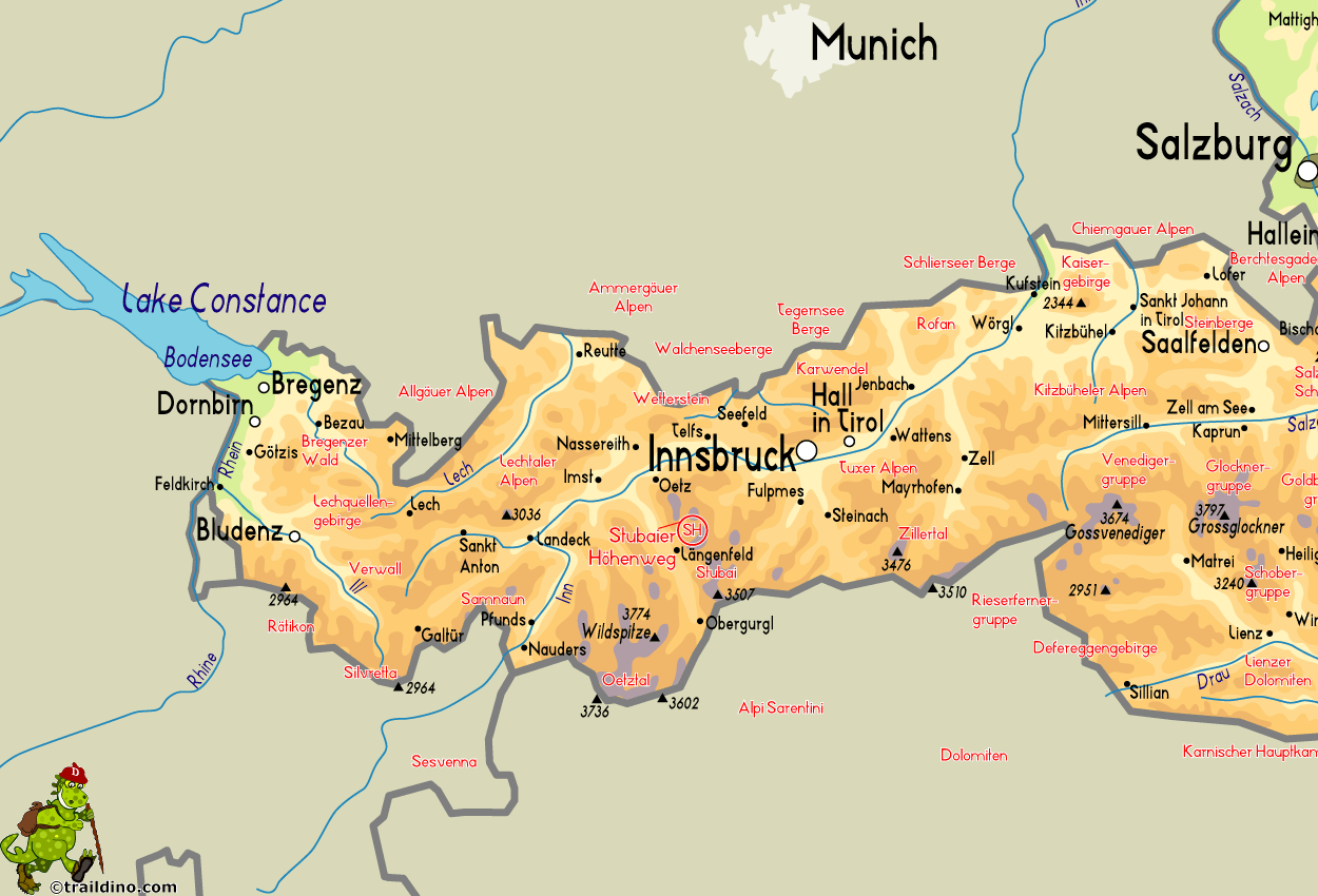 Map Stubaier Höhenweg
