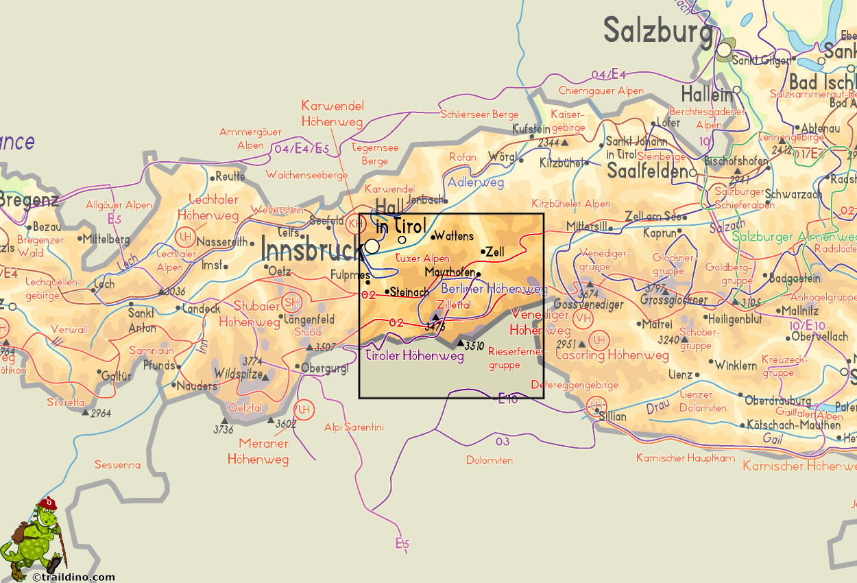 Map Zillertal