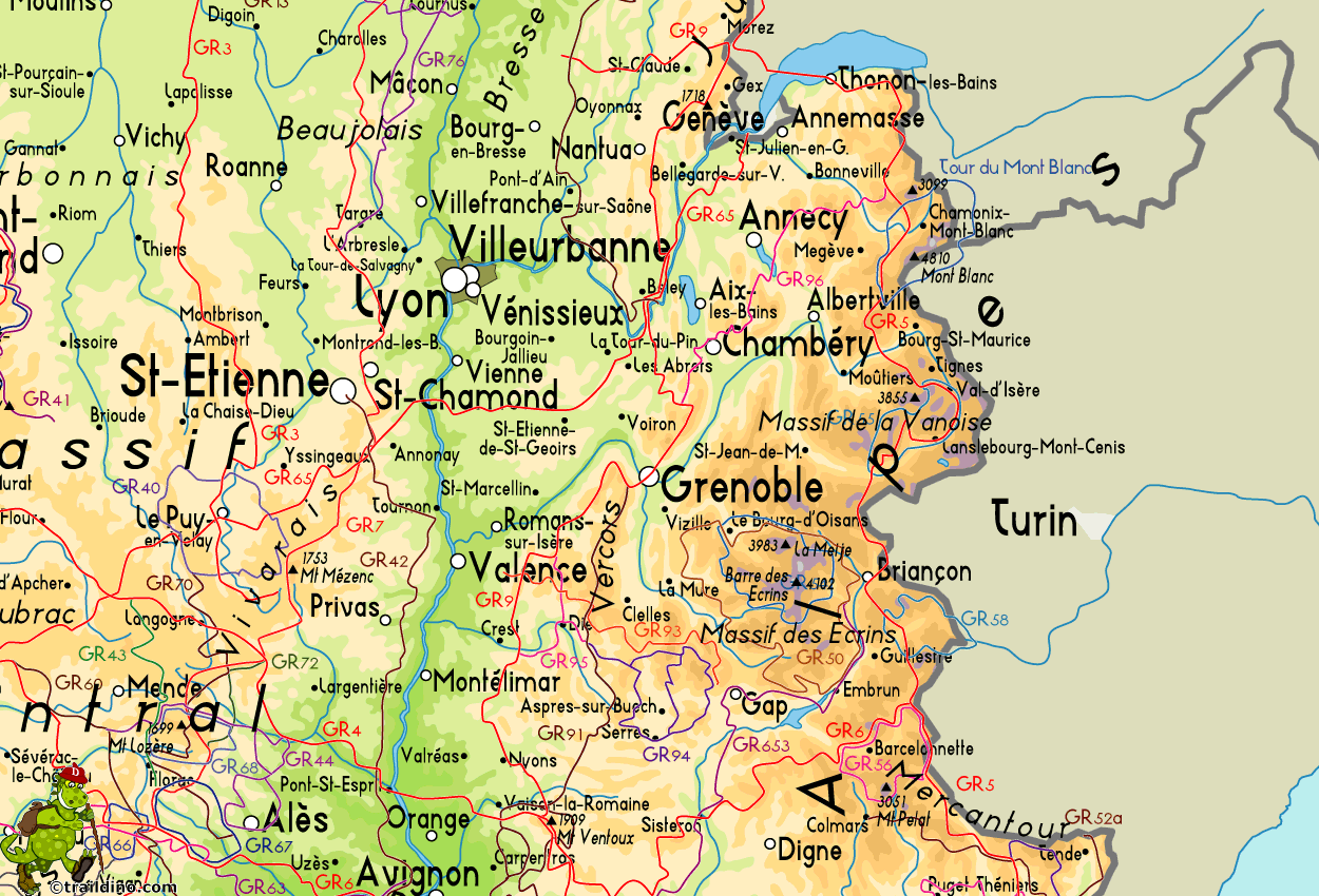 Hiking Map of Chartreuse