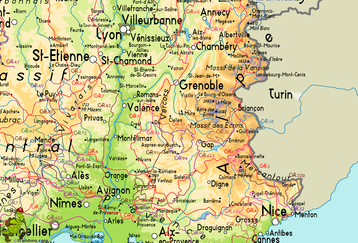 Hiking Map of Queyras