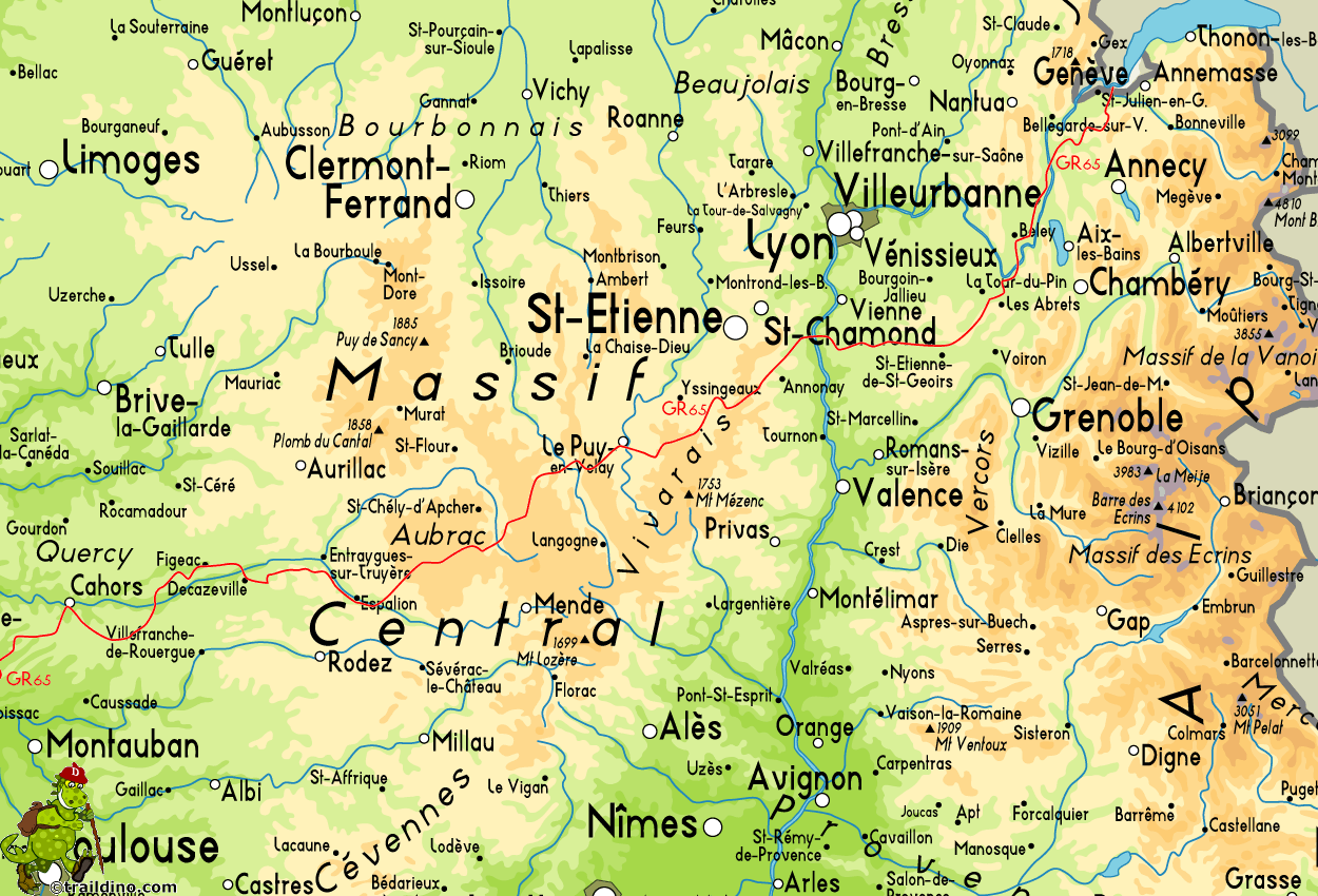 Map of GR65 East