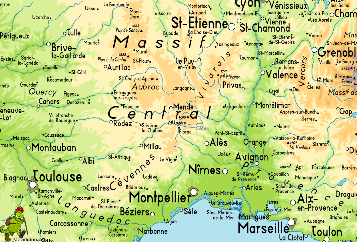 Map of GR68