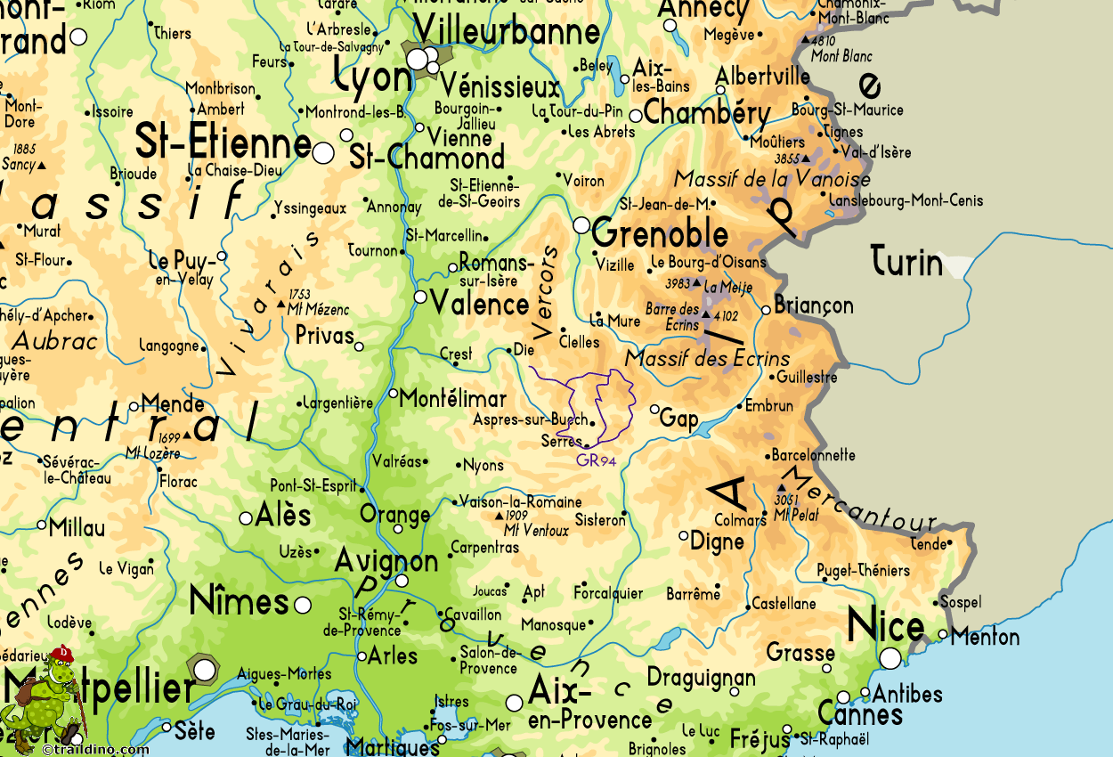 Map of GR94