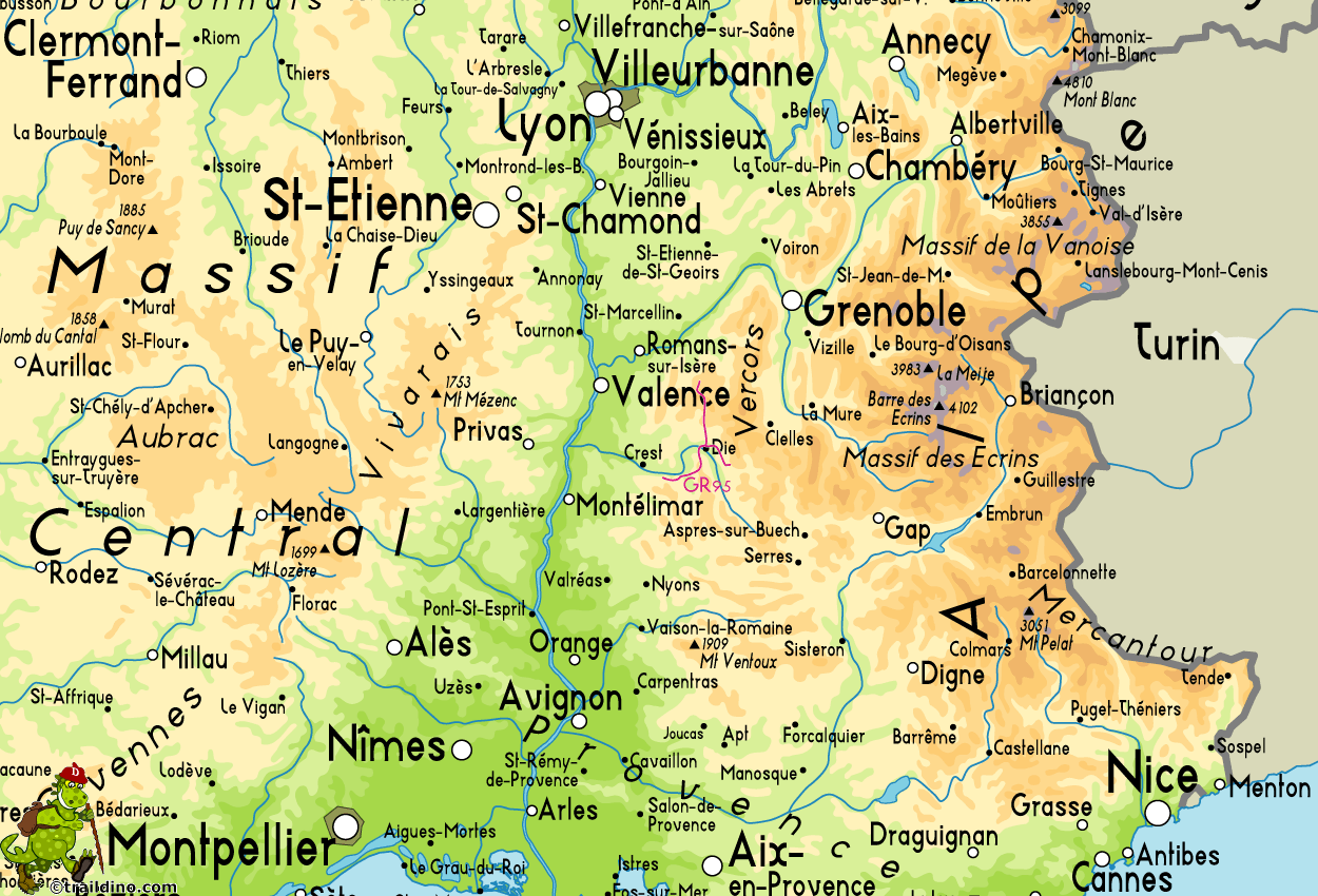Map of GR95