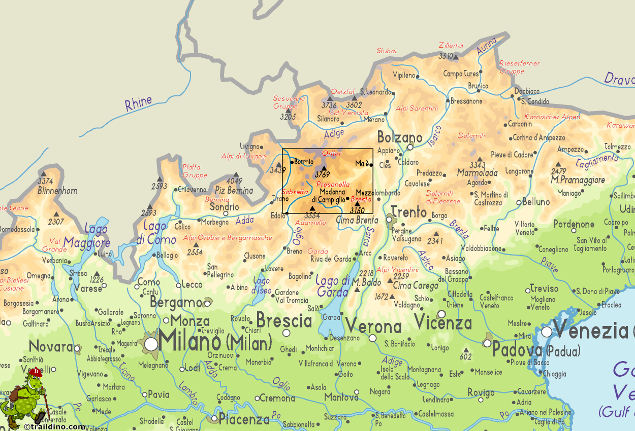 Map Presanella