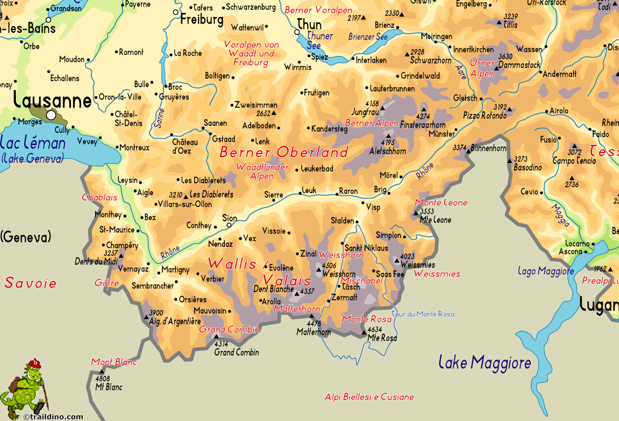 Map Tour du Monte Rosa