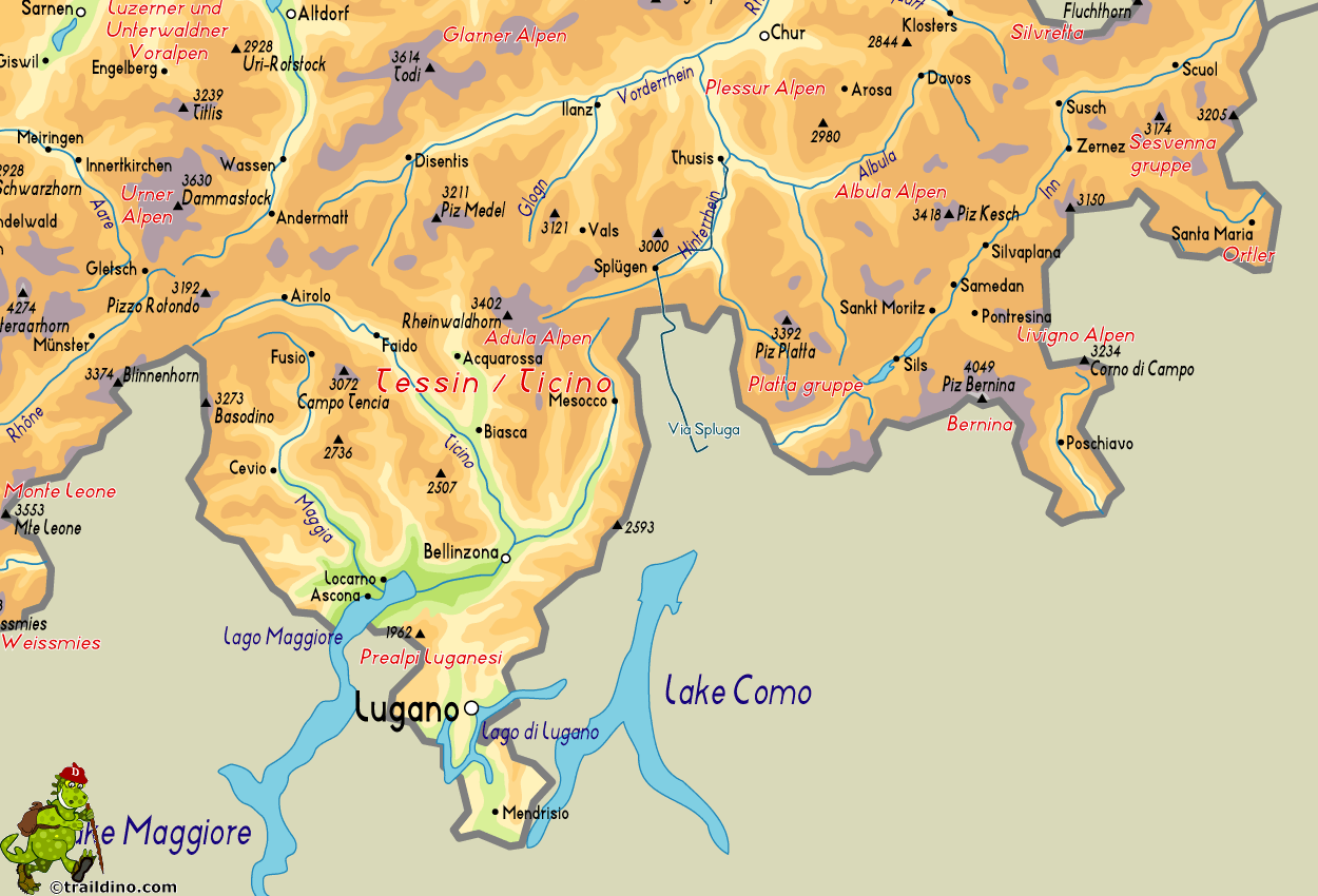 Map Via Spluga