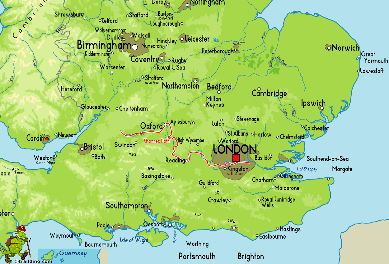 Thames River England Map CVLN RP