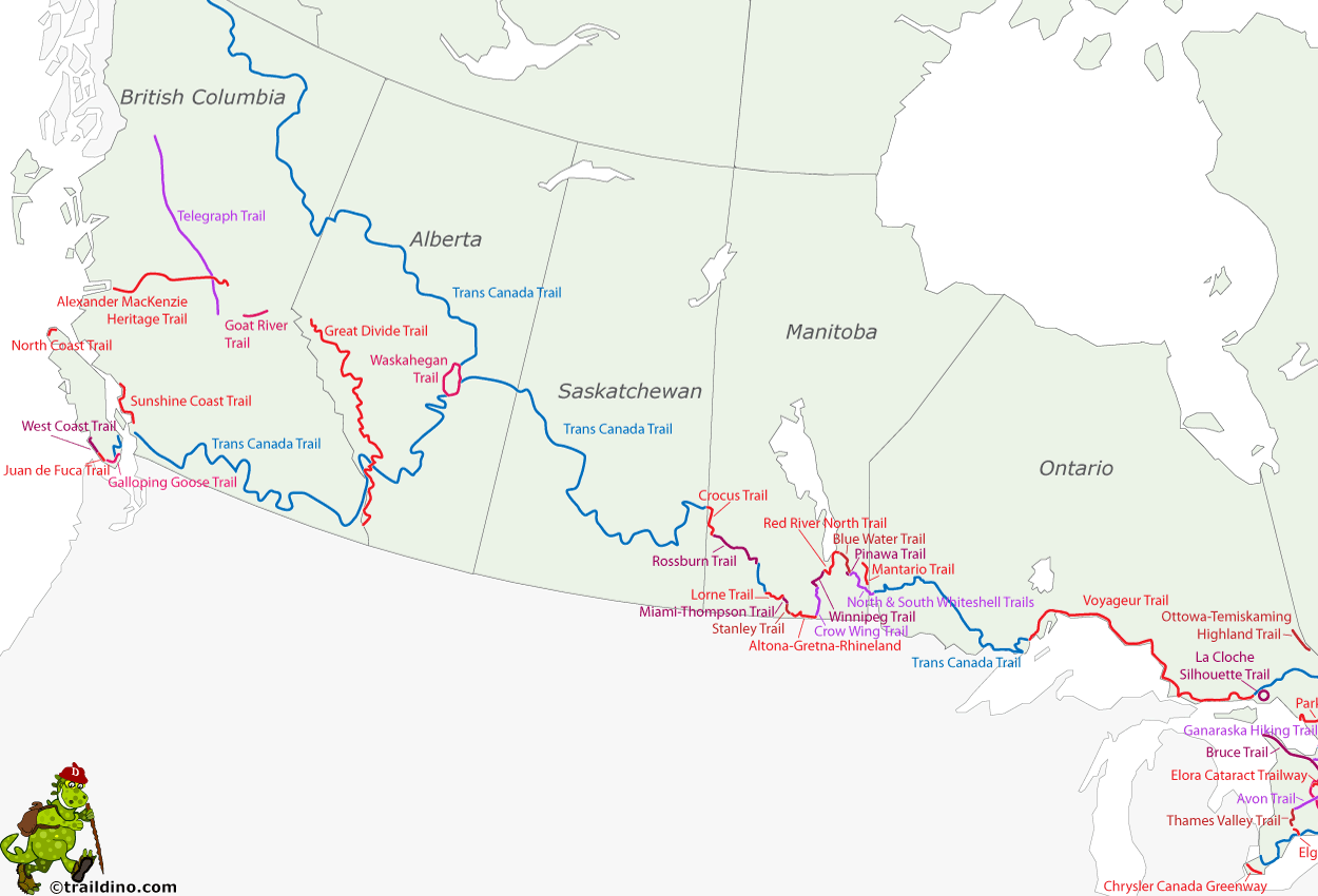 Hiking Map Canada SW