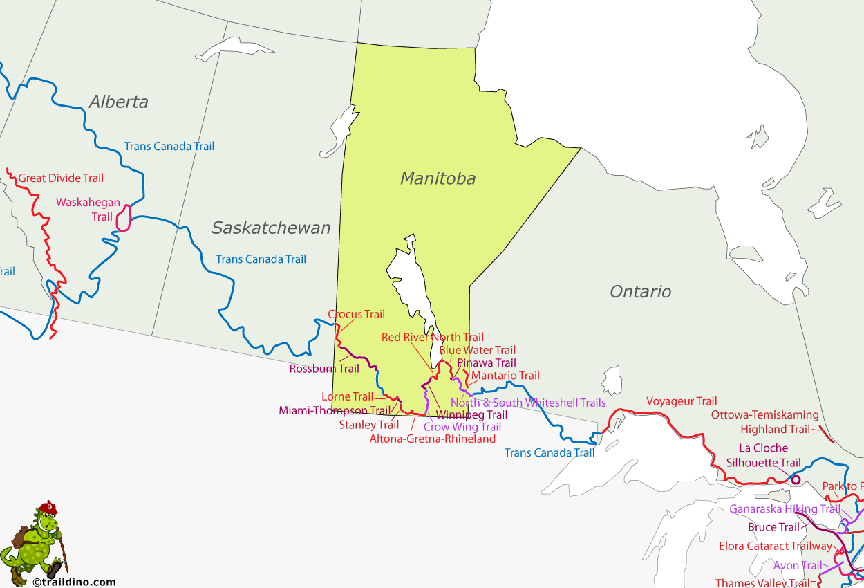 Hiking Map Manitoba