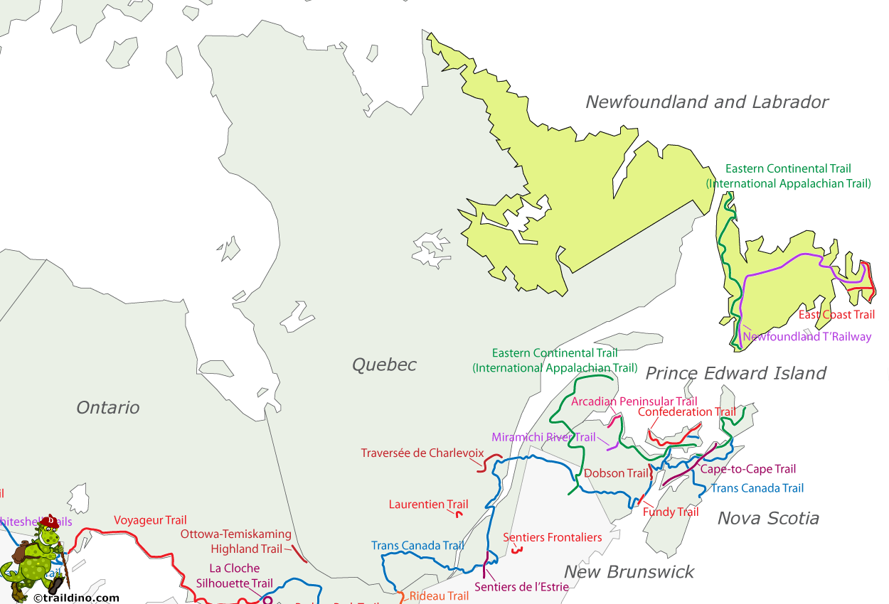 Hiking Map Newfoundland and Labrador