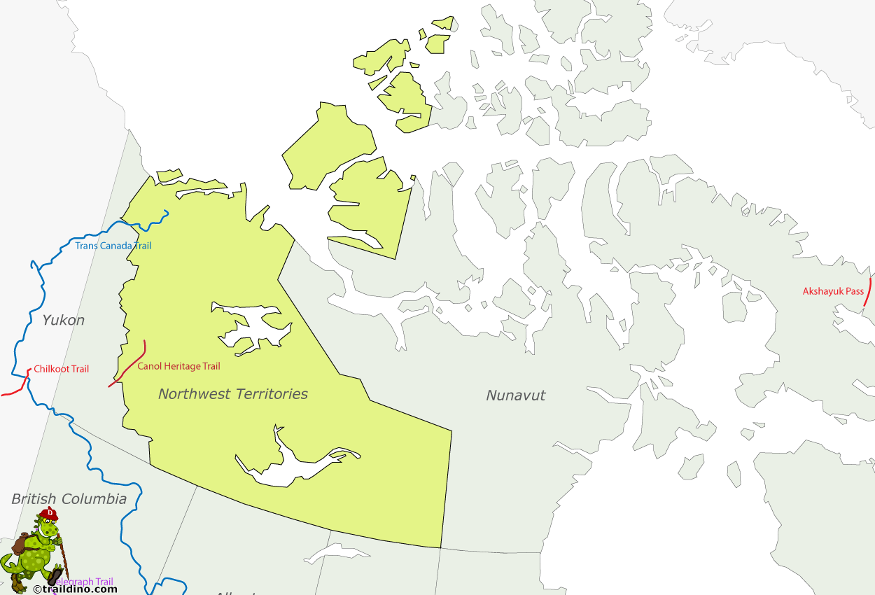 Hiking Map Northwest Territories