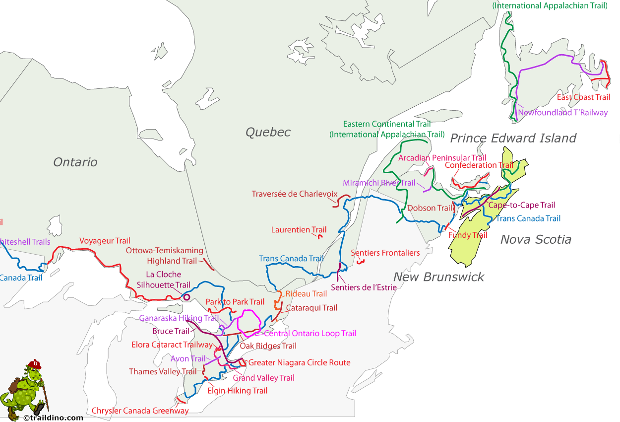 Hiking Map Nova Scotia