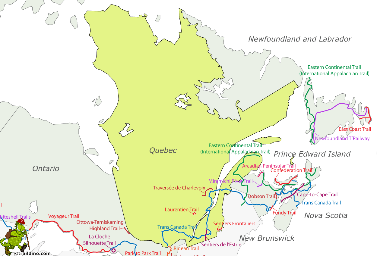 Hiking Map Quebec