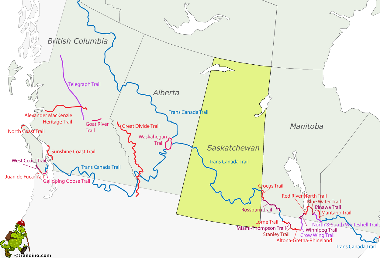 Hiking Map Saskatchewan