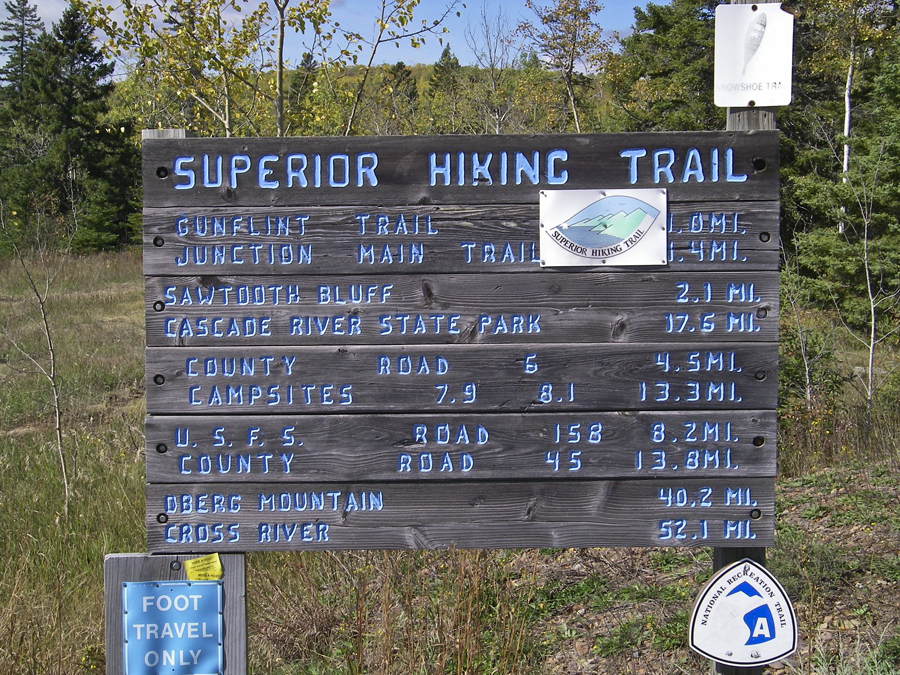 Superior Hiking Trail Mileage Chart